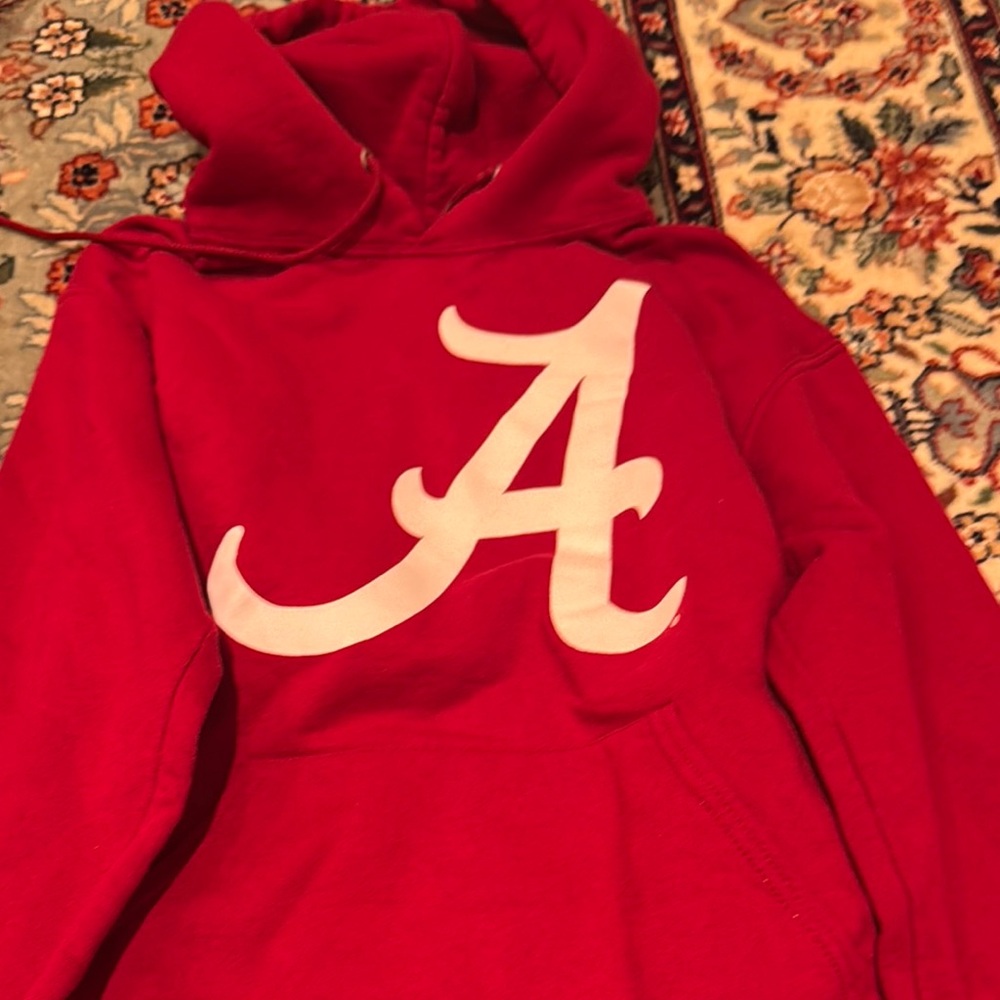 Red Hoodie with White 'A' Logo